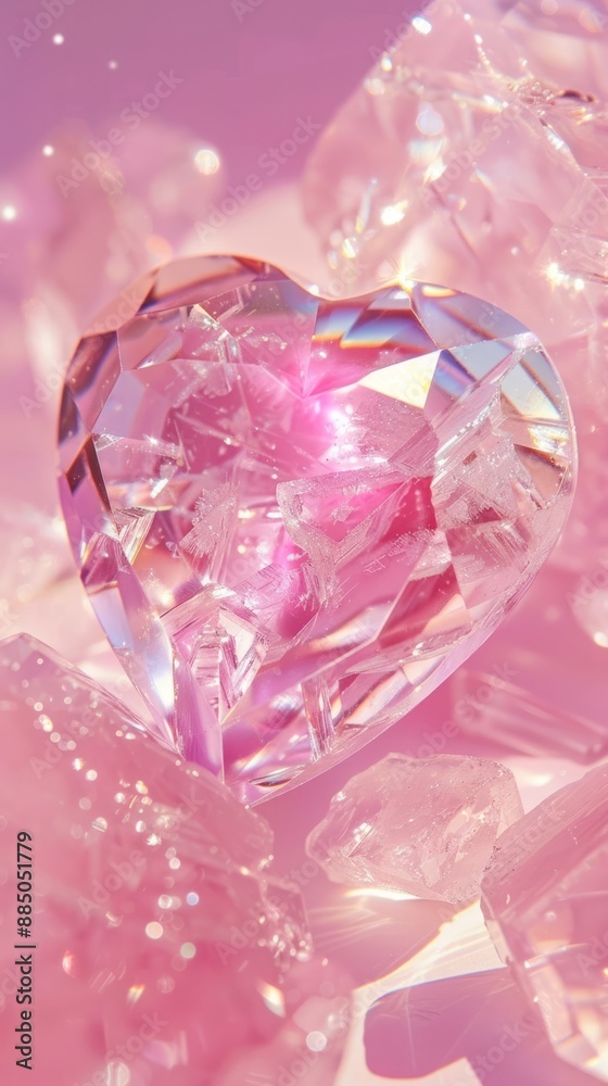 Pink heart shaped crystal accessories accessory gemstone. Pink heart shaped crystal accessories accessory gemstone.