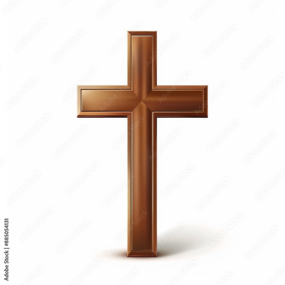 Cross icon, christianity religion symbol, christian sign, cross shape, church emblem, catholicism symbol