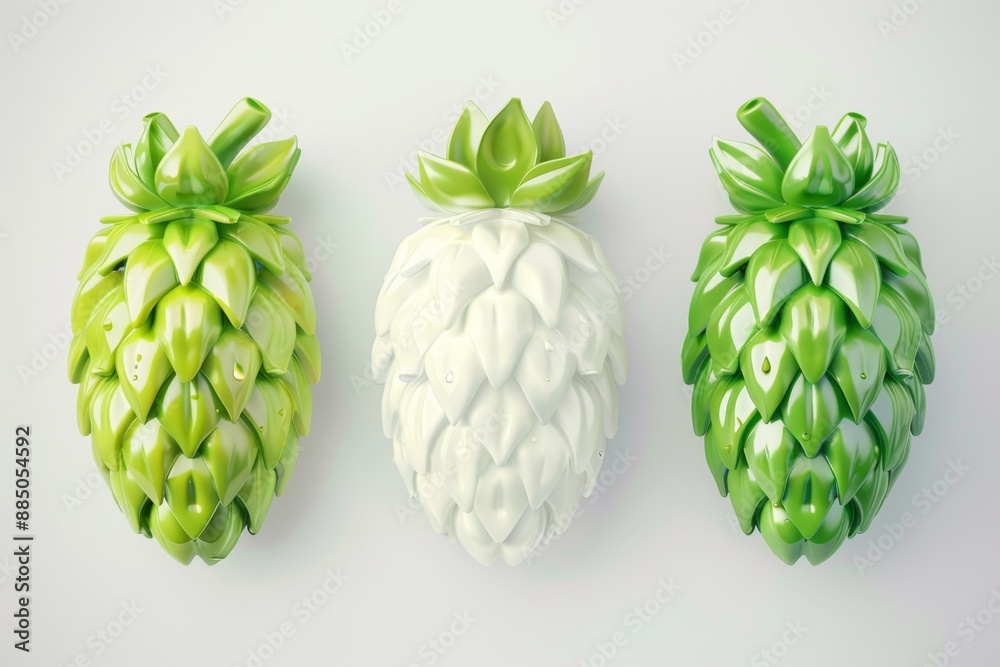 Hop cones icon, beer brewery symbol, humulus lupulus flower cones, hop plant beer manufacturing ingredient Hop cones icon, beer brewery symbol, humulus lupulus flower cones, hop plant beer manufacturing ingredient