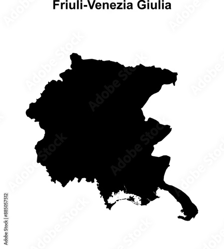 Friuli-Venezia Giulia outline map