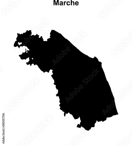 Marche outline map