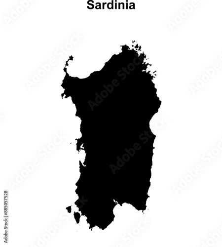 Sardinia outline map