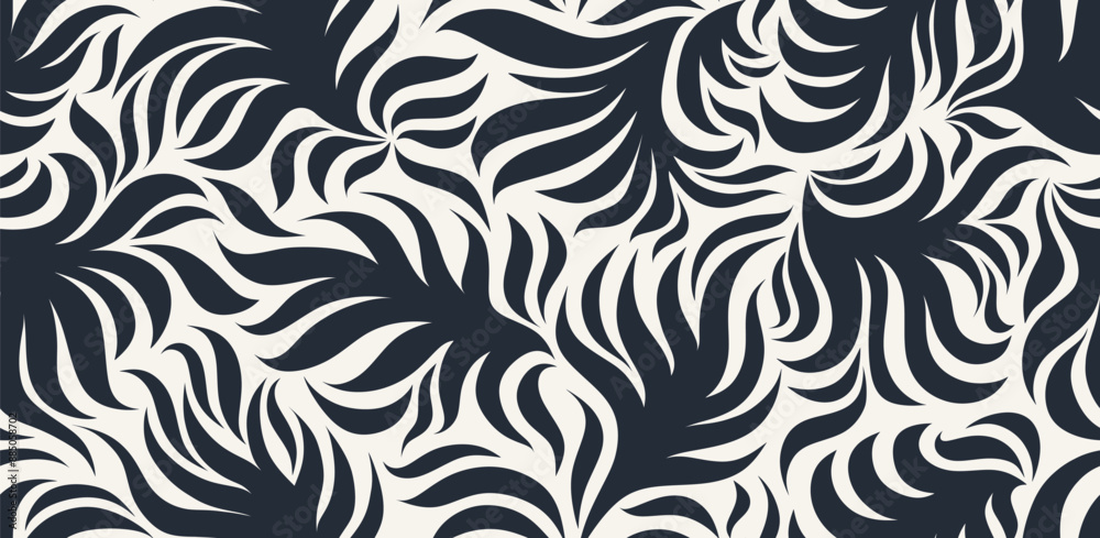 Palm leaves seamless pattern. Palm leaves seamless pattern.
