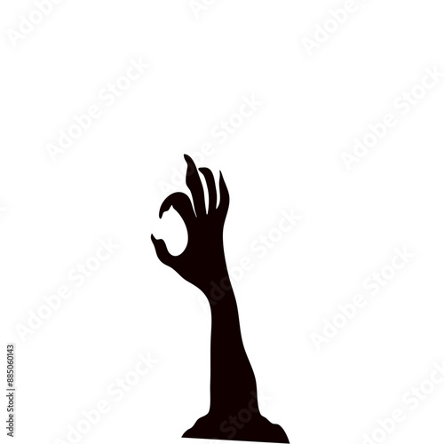 Zombie hand silhouette