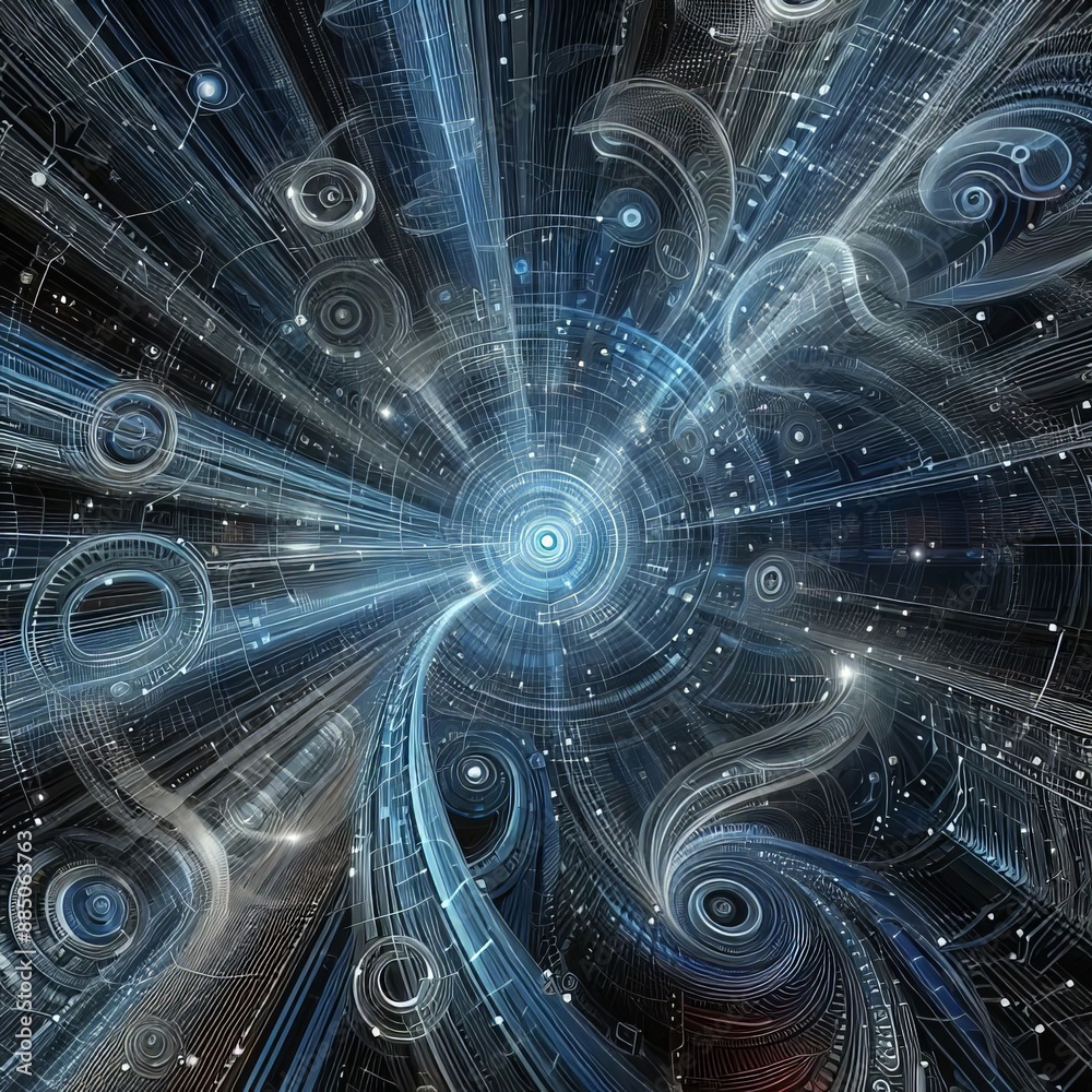 Obraz premium fractal realms abstraction