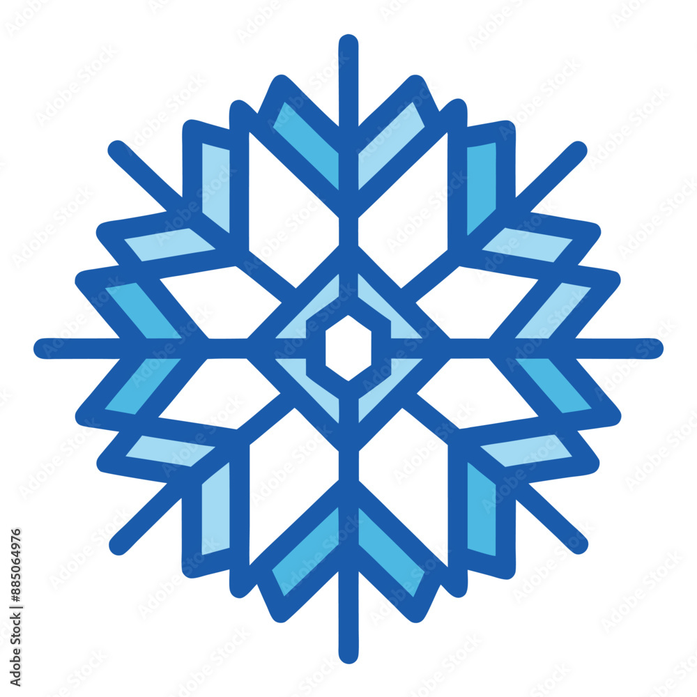 Christmas Winter Snowflake Vector on White Background Christmas Winter Snowflake Vector on White Background