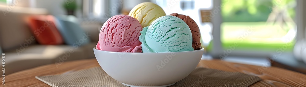 A Bowl of Delicious Ice Cream A Bowl of Delicious Ice Cream