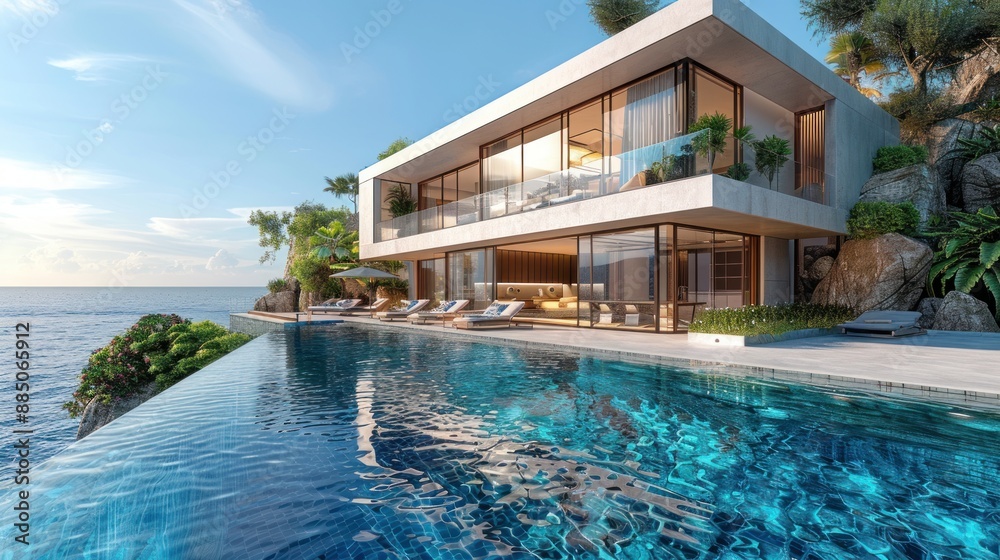 Modern Villa with Infinity Pool overlooking the Ocean Modern Villa with Infinity Pool overlooking the Ocean