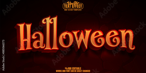 Halloween editable text effect, customizable horror and spooky 3d font style