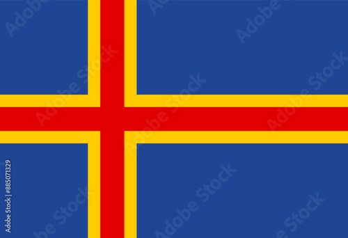 Aland Islands flag illustrator country flags