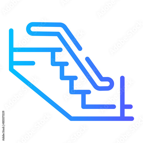 escalator Line Gradient Icon