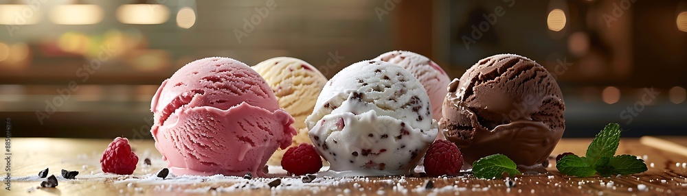 Assortment of Ice Cream Scoops Assortment of Ice Cream Scoops