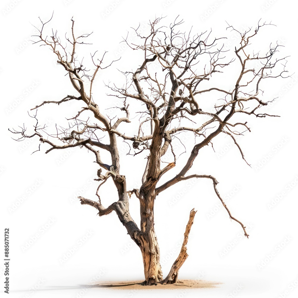 Barren tree on white background Barren tree on white background