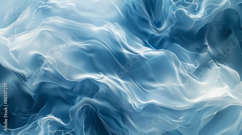 Abstract blue flowing waves create a calming and soothing visual effect abstract concept
