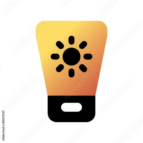 Editable sunblock vector icon. Cosmetics, makeup, skincare, beauty. Part of a big icon set family. Perfect for web and app interfaces, presentations, infographics, etc