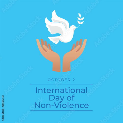 vector graphic of International Day of Non-Violence ideal for International Day of Non-Violence celebration.