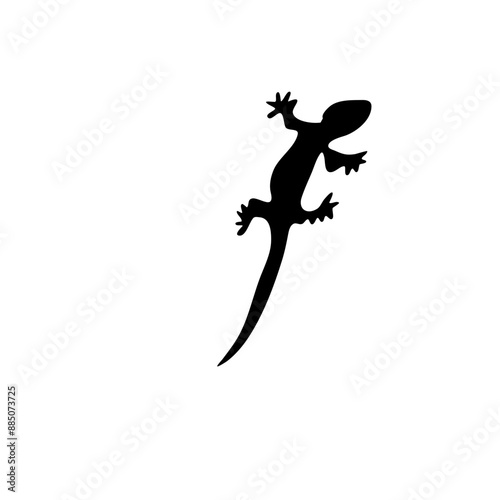 Vector silhouette lizard 