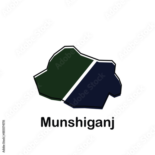 Map City of Munshiganj design, High detailed Vector Design Template, suitable for your company photo