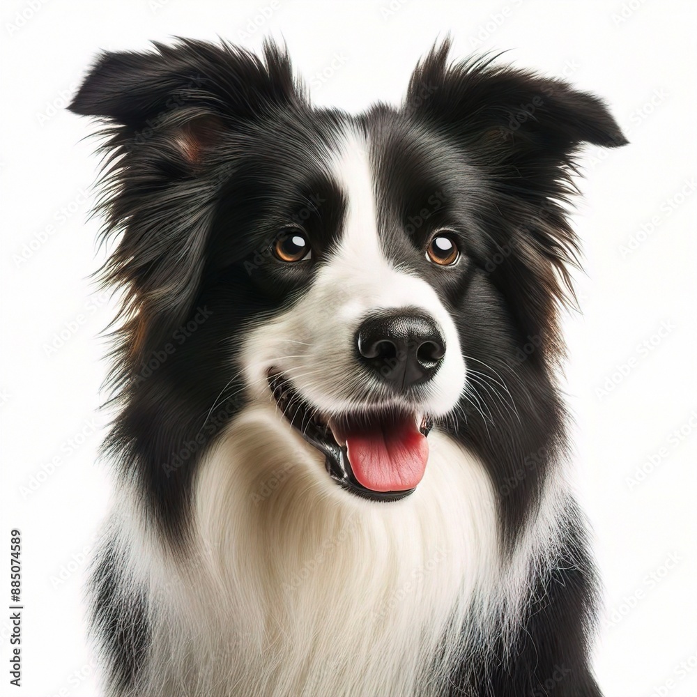 border collie portrait isolated on white background border collie portrait isolated on white background