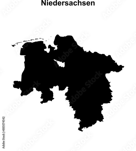 Niedersachsen outline map
