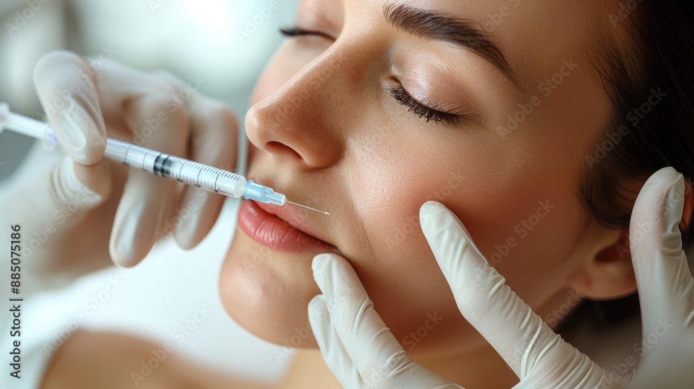 A profile view of a woman receiving a Botox injection in her crow's feet area, emphasizing the targeted nature of the treatment. A profile view of a woman receiving a Botox injection in her crow's feet area, emphasizing the targeted nature of the treatment.