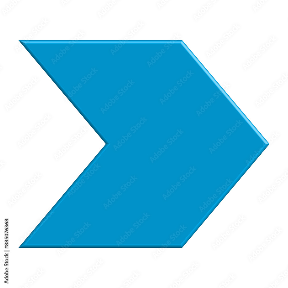 Blue arrow pointing right direction symbol realistic 3d icon design for element Blue arrow pointing right direction symbol realistic 3d icon design for element