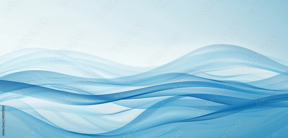 Abstract Blue Waves on Light Background Abstract Blue Waves on Light Background