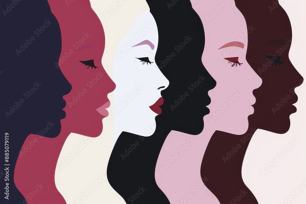 Multi-ethnic diversity and beauty. Group of different ethnicity old women in profile. Beautiful simple AI generated image in 4K, unique. Multi-ethnic diversity and beauty. Group of different ethnicity old women in profile. Beautiful simple AI generated image in 4K, unique.