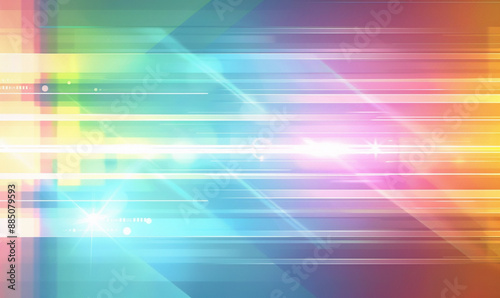 Light background with a gradient of colors, a light strip, circles, simple shapes, straight lines, vector graphics in symmetrical composition