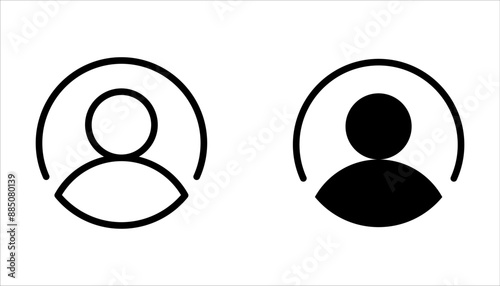 Set of User Icons. Vector Icon Isolated on white Background