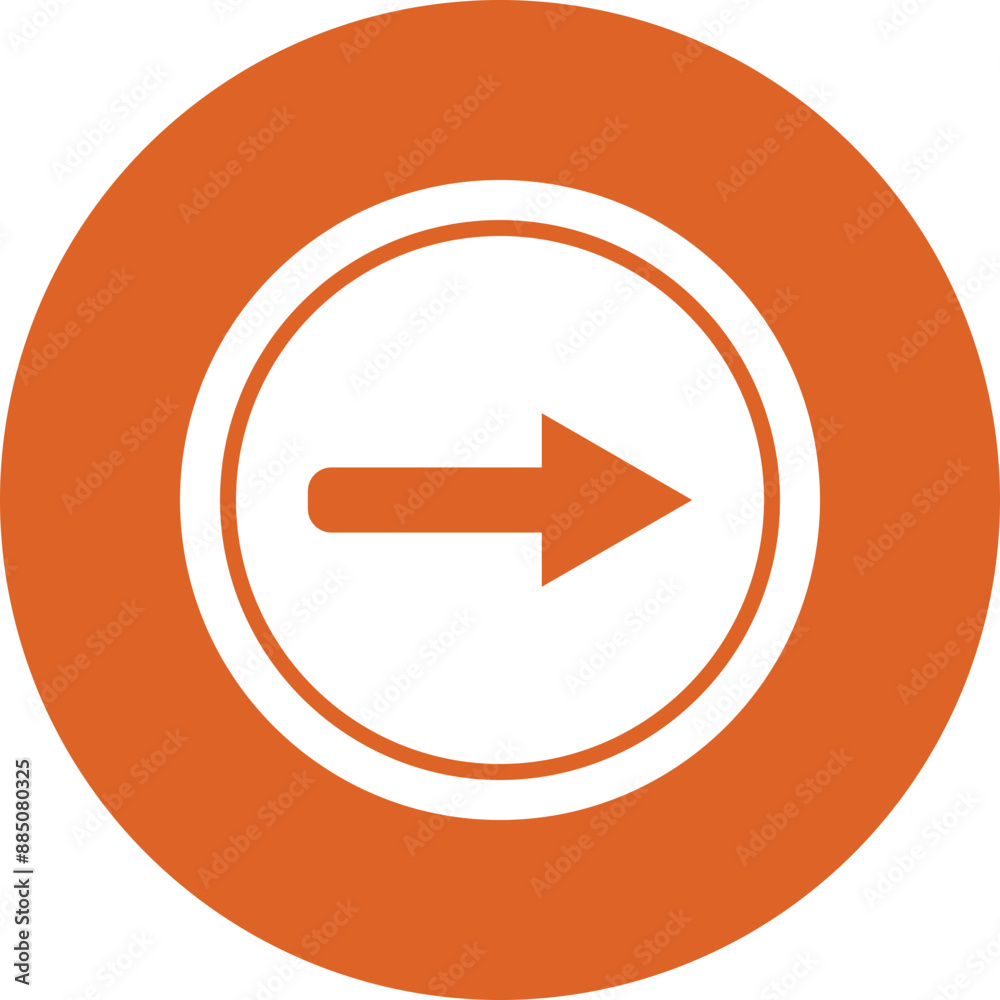 One way icon glyph circle icon One way icon glyph circle icon