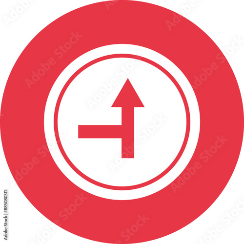 Free Download Side road left icon glyph circle icon - GFXLoad