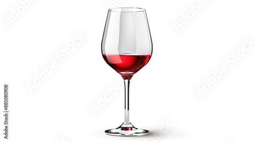 A sleek wine glass icon for a wine bar logo, centered on a pure white background.