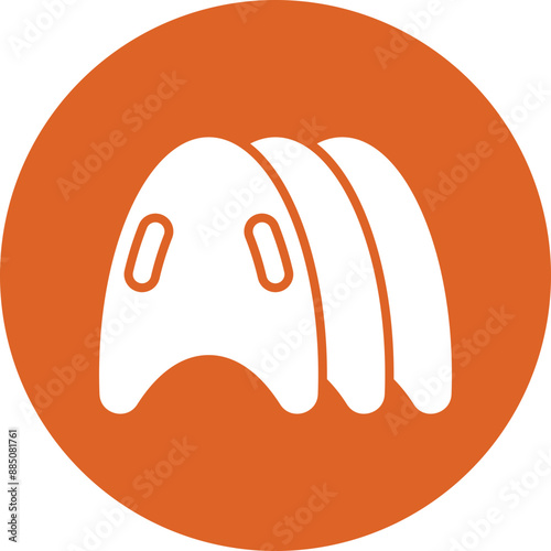 Pool kickboard icon glyph circle icon