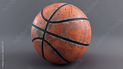 This 3D rendering features three distinct sports balls: a basketball, a football, and a volleyball. Each ball is depicted with high-quality textures and realistic details, set against a neutral 