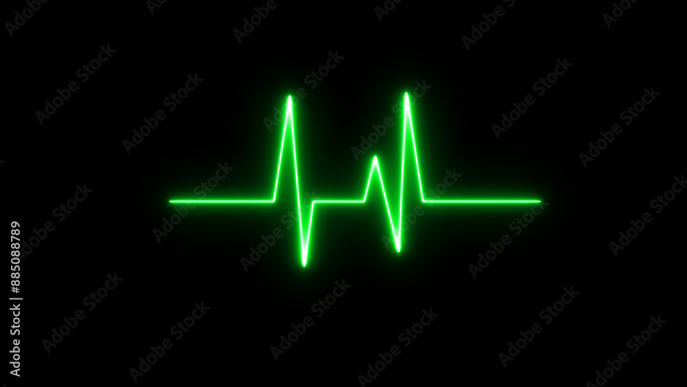 Glowing neon heartbeat pulse rate line. Heartbeat sign in flat design. EKG Pulse Wave, cardiogram and rhythm. Health and Medical concept. Glowing neon heartbeat pulse rate line. Heartbeat sign in flat design. EKG Pulse Wave, cardiogram and rhythm. Health and Medical concept.