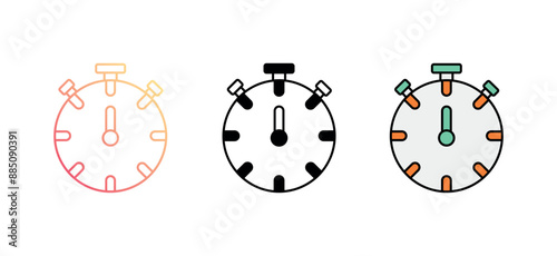 Time icon design with white background stock illustration