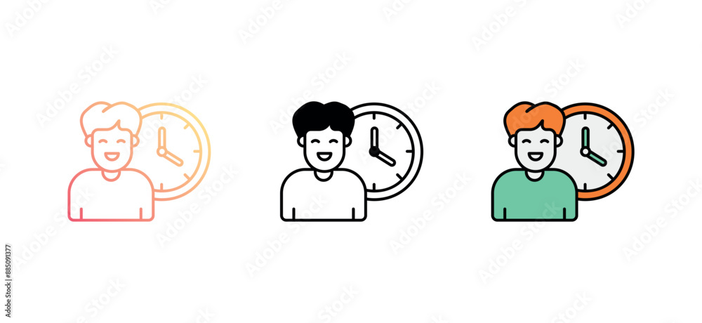 Time icon design with white background stock illustration Time icon design with white background stock illustration