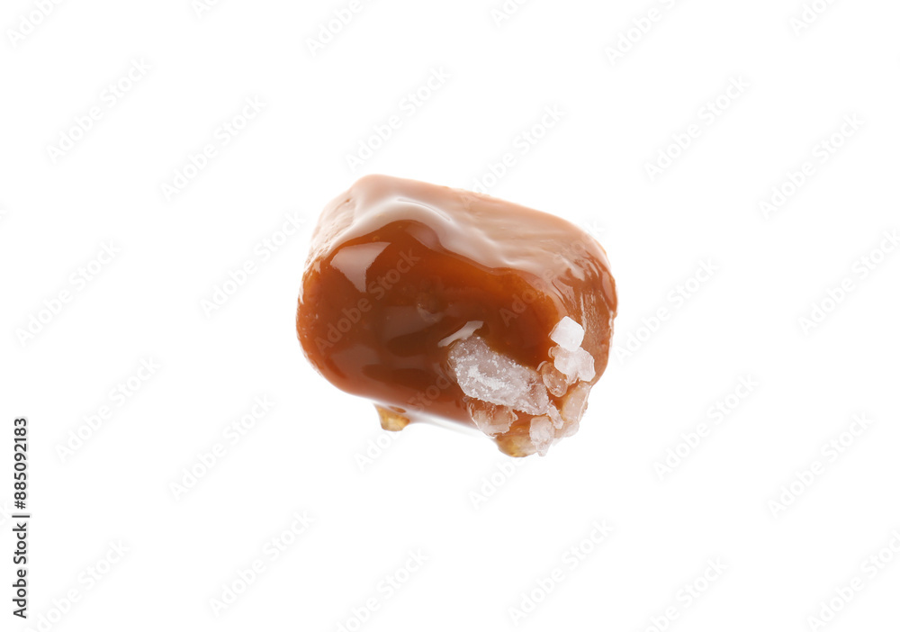 Yummy candy with salted caramel isolated on white Yummy candy with salted caramel isolated on white
