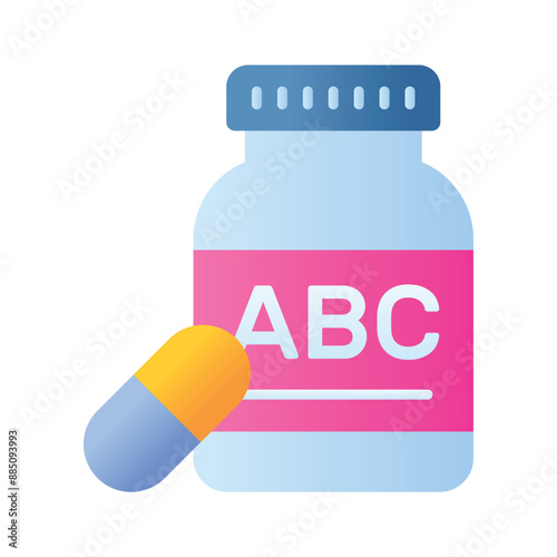 Check this amazing icon of multivitamin pills jar, premium quality vector