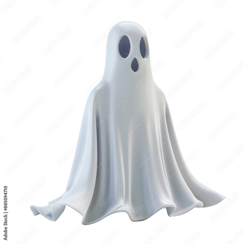 A white ghost with a spooky expression, isolated on a black background. Perfect for Halloween decorations. A white ghost with a spooky expression, isolated on a black background. Perfect for Halloween decorations.