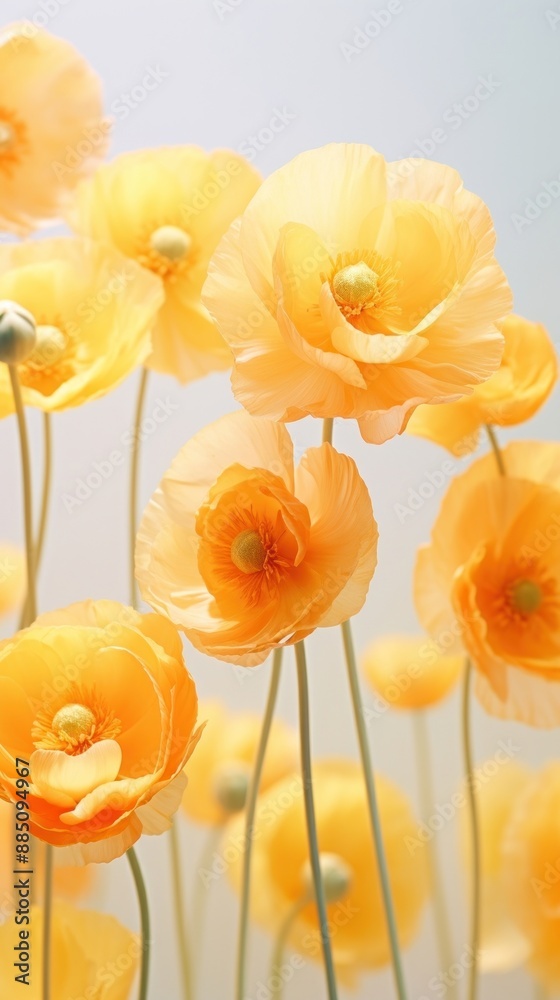 Obraz premium Buttercup flowers at the center asteraceae daffodil blossom.