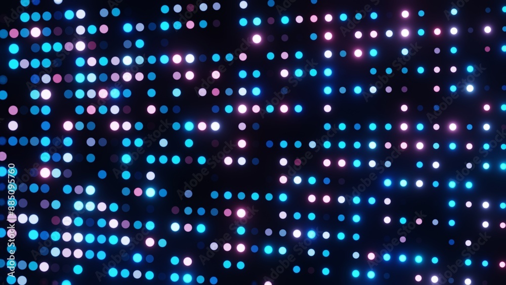 Abstract Glowing Dot Pattern with Blue and Pink Lights on Dark Background Abstract Glowing Dot Pattern with Blue and Pink Lights on Dark Background