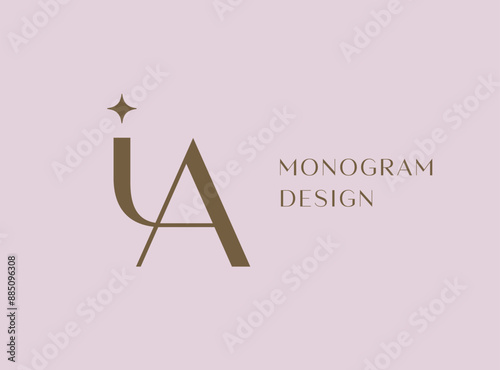 Fényképezés IA letter logo icon design