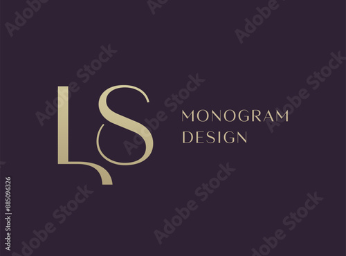 LS letter logo icon design. Classic style luxury initials monogram.