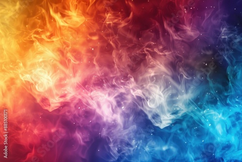 Multicolor fire or Smoke background