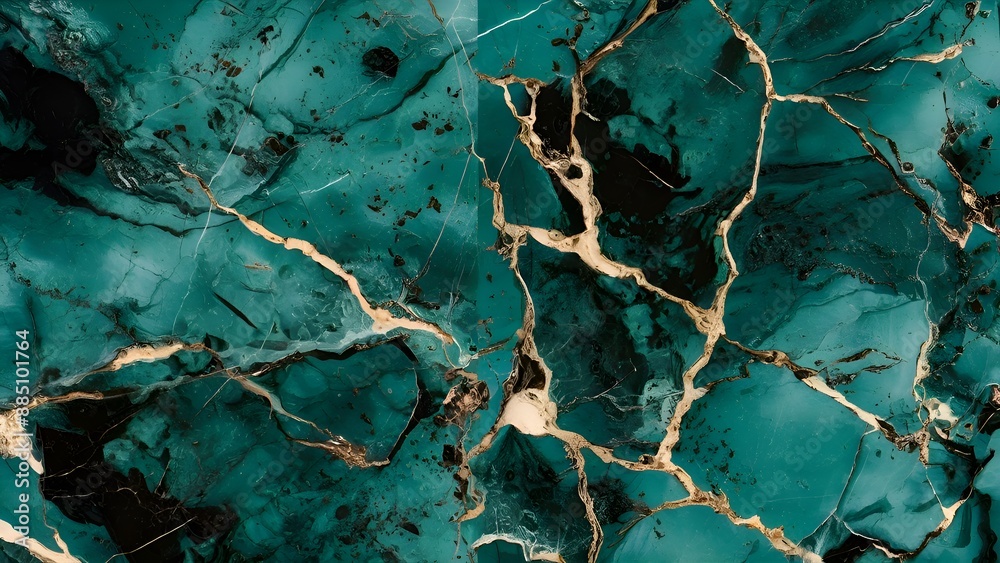 Turquoise Marble with Black Veins for background Turquoise Marble with Black Veins for background
