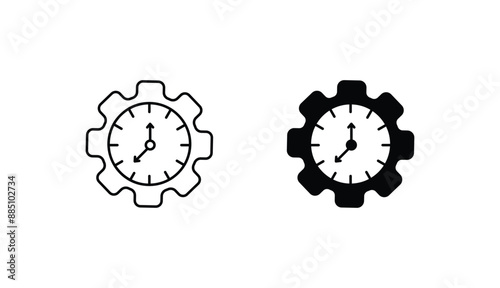 Time icon design with white background stock illustration