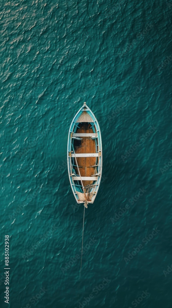 Aerial top down view of Boat boat watercraft sailboat. Aerial top down view of Boat boat watercraft sailboat.