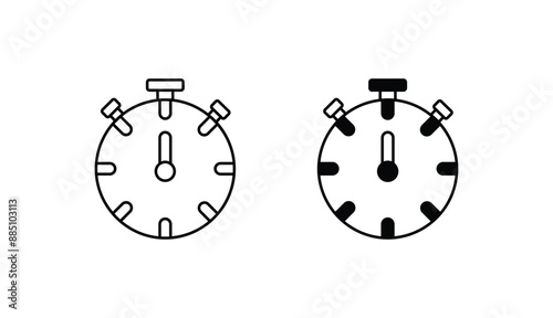Time icon design with white background stock illustration
